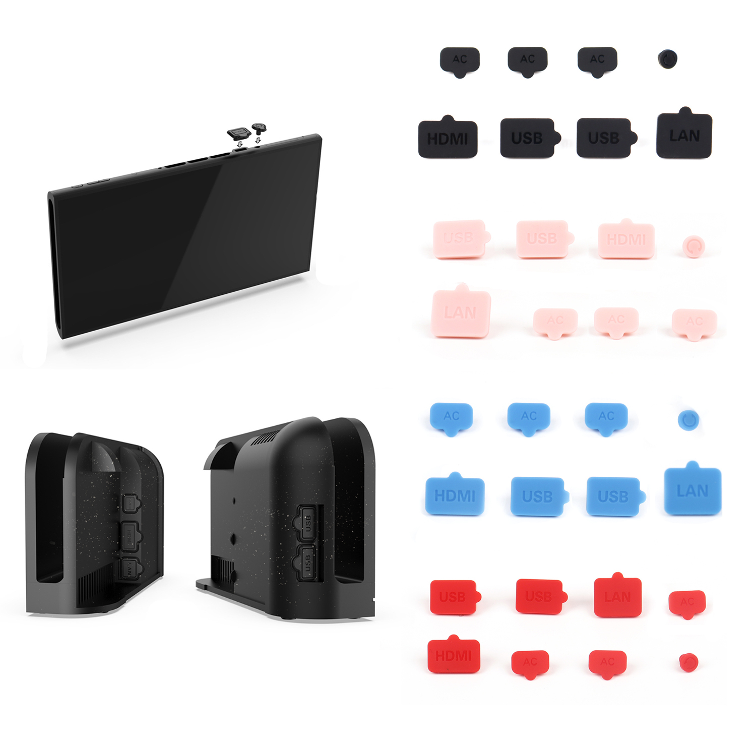 Console Dust Cover - Spina antipolvere Silicone USB HDMI Tipo