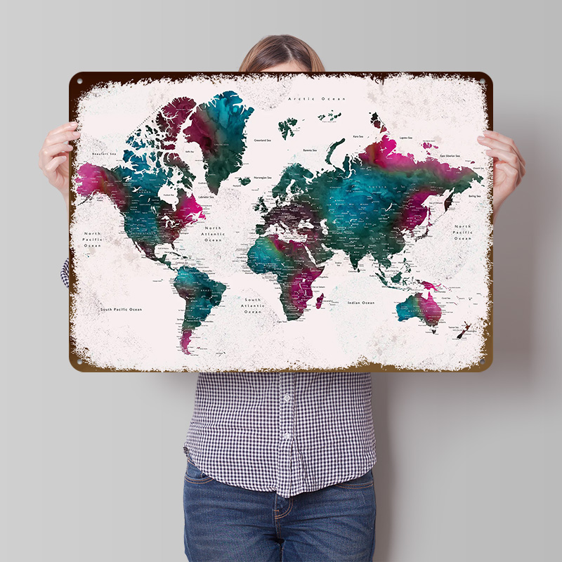 World Of Retro Gaming - Mappa del Mondo Dettagliata Iskha, Poster